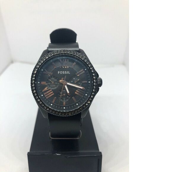 Fossil AM4522 Women Leather Analog Dial Quartz Watch With Custom Band RK384 - Picture 1 of 9